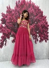 Pc 468 Faux Georgette With Heavy Embroidery Work Gown Wholesalers In Delhi